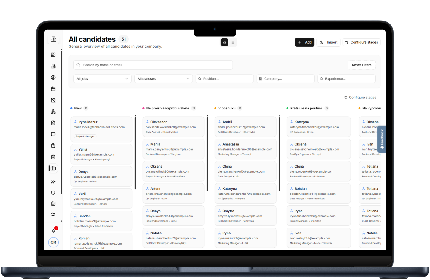 Candidate directory
